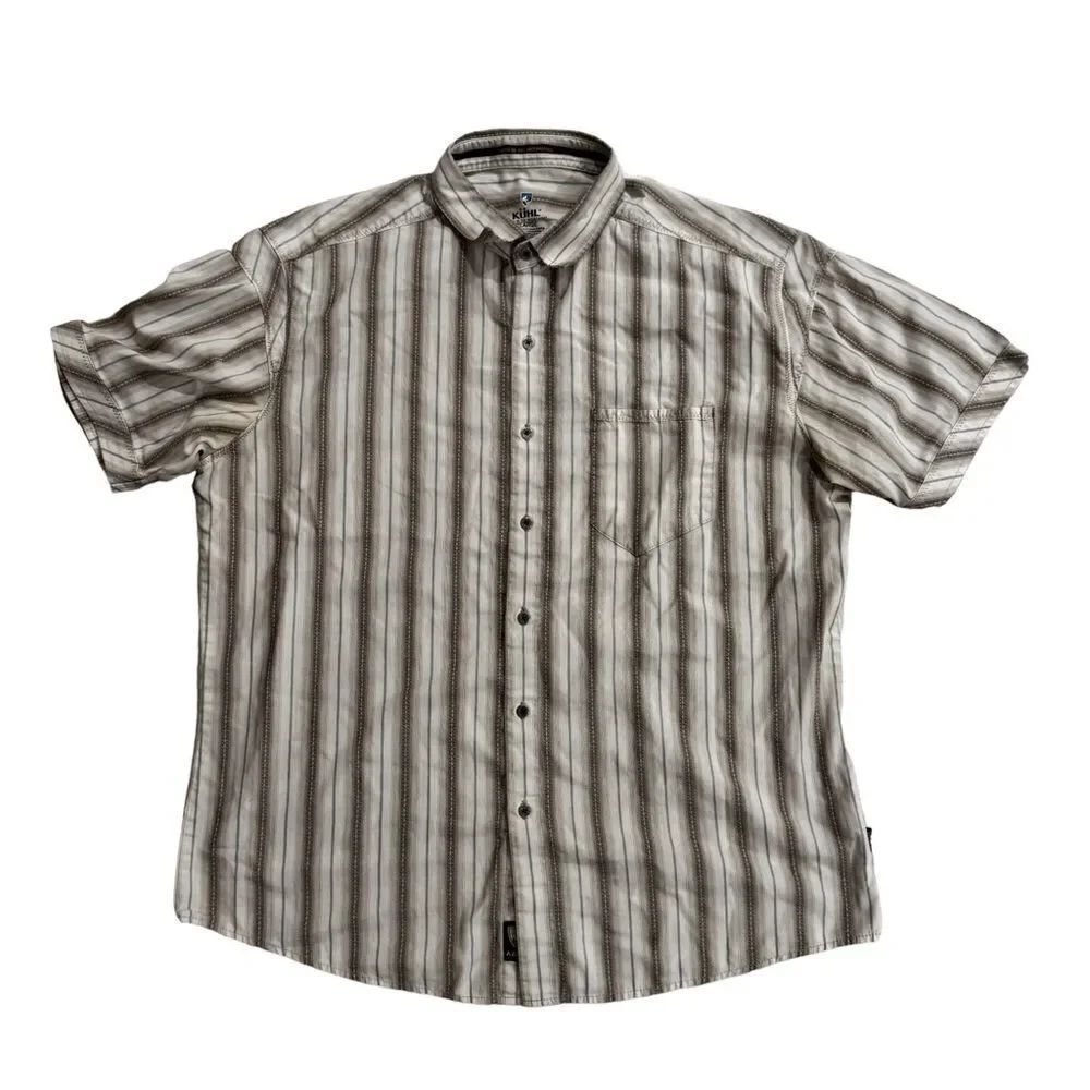 Men's Striped Short Sleeve Shirt KUHL size XL
